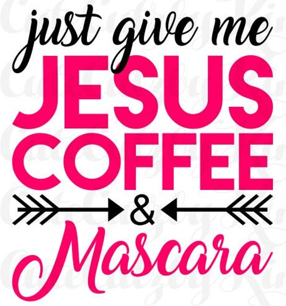 Download Jesus coffee and mascara svg