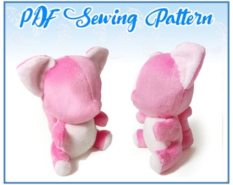 Sitting Kitty Plush PDF Sewing Pattern