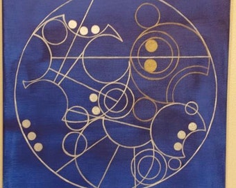 Custom Art- Doctor Who Circular Gallifreyan Painting