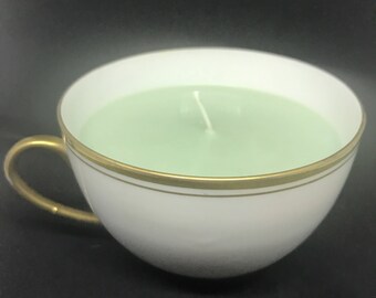 Peppermint Vintage Tea Cup Candle