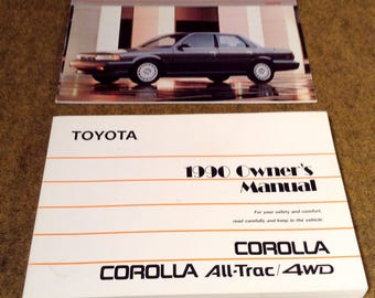 1990 Toyota Corolla Owners Manual and Owner's Guide - Each all Original