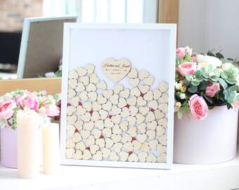 Wedding Guest Book Alternative Guest Book | Wedding Drop Box Guest Book Idea | Wedding Guestbook Drop Top Guest book Wedding sign hearts