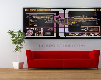 Star Trek Schematic LCARS USS Enterprise 1701-E Large Print