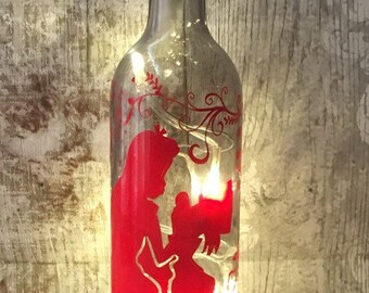 Alice in Wonderland 'Alice with Mad Hatter' light up bottle