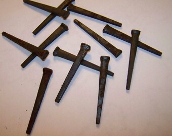 Old Vintage Square Nails, Light Rust, All Straight and Approx. 2 1/2 inches Long