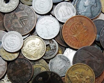 20 Old Foreign Coins, Each One 70+ Years Old