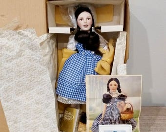 1987 Franklin Heirloom Dorothy Doll, Wizard of Oz collector's doll, Franklin Heirloom doll, Franklin Mint Dorothy, New in Box