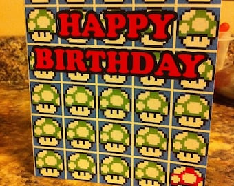 Mario birthday card | Etsy