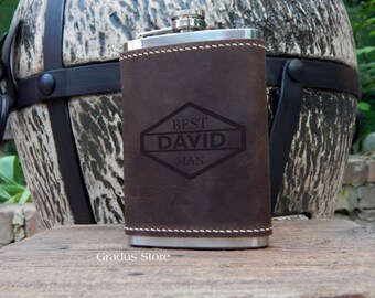 Personalized Leather Flask Wedding Gift Groomsmen Flask Leather Flask Boyfriend Gift Personalized Flask Gift For Men Hip Flask Travel Flask