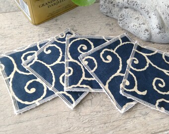 Set of 5 reusable baby or make-up removal wipes