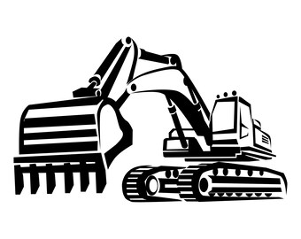 Excavator, SVG,Graphics,Illustration,Vector,Logo,Digital,Clipart