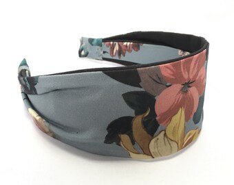 Flower Festival, wide fabric headband, women's headband, gift for her, aliceband