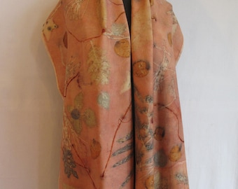 Eco Print Scarf 100% wool