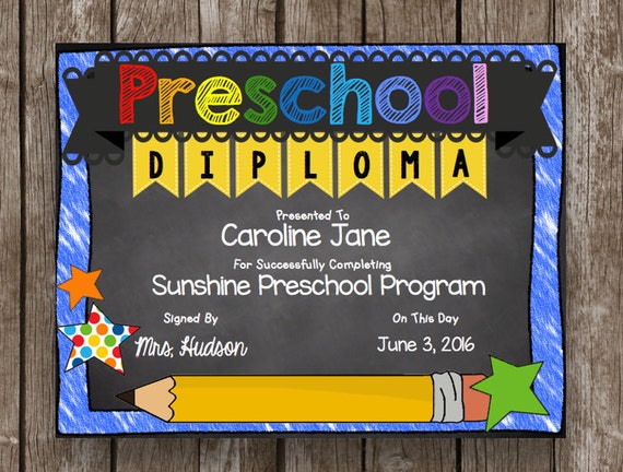 50 off sale preschool diploma graduation editable