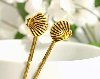Sea Shell Bobby Pin Beach Bobbies Shell Hair Pin Beach Hair Accessory