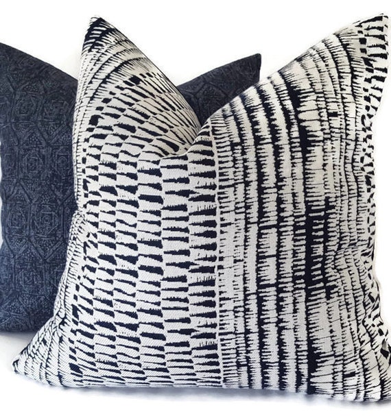 Indigo Outdoor Pillow Blue Sunbrella Pillow Outdoor Pillow