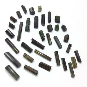 Tourmaline rough pencil shape gemstone 8 to 19mm