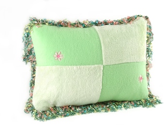 Lime Green Unbelievably Soft Fleece Rectangle Pillow