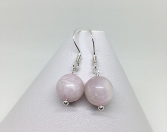 Pink Kunzite Earrings, Sterling Silver, Drop Earrings, Dangle Earrings, Gift for Her, Bridesmaid Gift, Christmas Gift, Gift for Women, Gift
