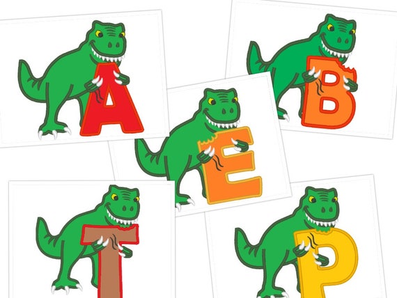 T-rex dinosaur Birthday Letter Custom Letter only one any