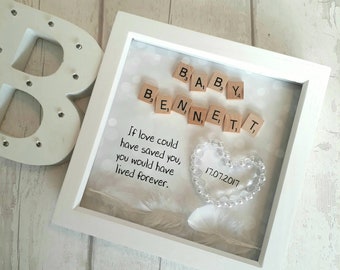 Baby Memorial Frame, Bereavement Gift, Rainbow Baby, Sympathy Gift, Memorial Keepsake, Infant Loss, Rememberence Gift, Miscarriage Keepsake