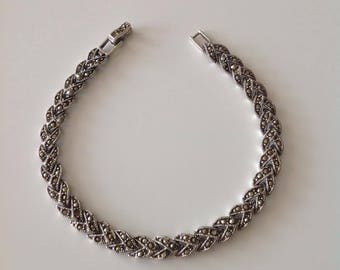 Sterling silver marcasite bracelet