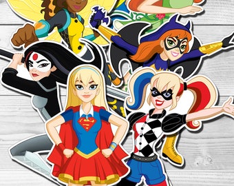 DC Superhero Girls Centerpiece, Super Hero Girls Centerpiece, DC Super Hero Girls Birthday Decoration