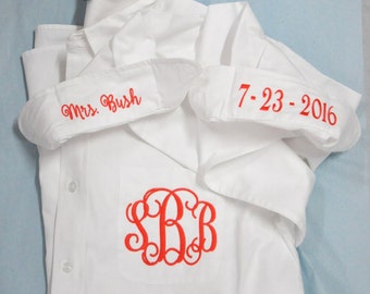 Bride's Shirt, Bride Button Down Shirt, Personalized Bride Shirt, Getting Ready Shirts, Monogrammed Shirt, I Do Shirt, Wedding Day Shirt