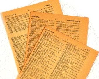 Vintage Book Pages. Dictionary Pages. Vintage Ephemera. Junk Journal Supply. Collage Paper. Vintage Journal. Vintage Paper. Journal Paper.