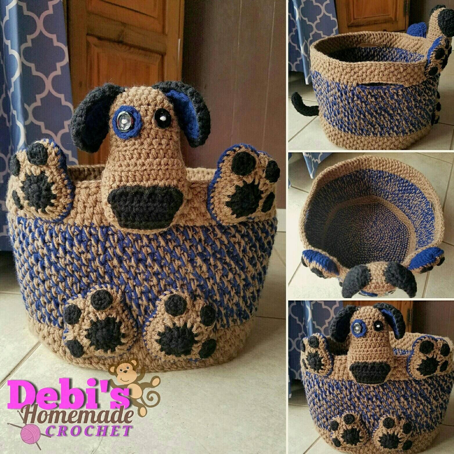 Doggie Storage Basket MadetoOrder Crochet