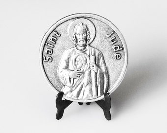Saint Jude, St Jude Medal, Apostle Judas Thaddeus, Patron Lost Causes, Addiction Patron, Hospital, Pocket Tokens, Saint Medals, Holy Medals