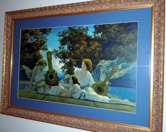 Maxfield Parrish Original large 1924 LUTE PLAYERS Art Print
