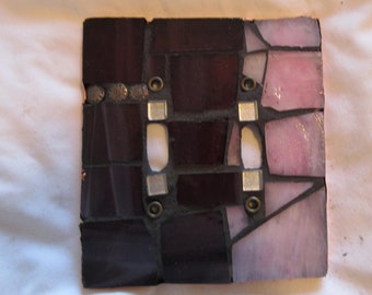 Double toggle mosaic switch plate