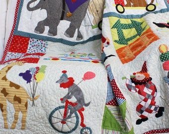 Baby/Child Quilt Pattern, Quilt Pattern, Circus Parade Quilt Pattern, Toddler Quilt Pattern, Pattern Only