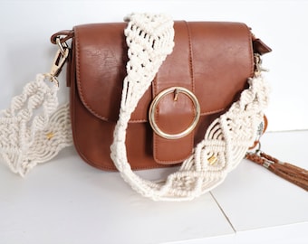 Strap bag purse macrame - strap camera macrame - macrame bag handle - gift idea - Bohemian chic