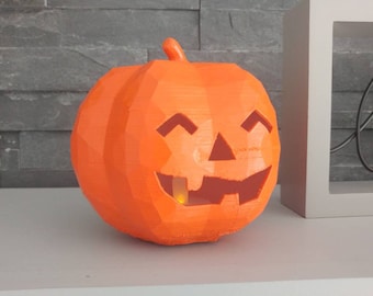 3D Printed Geometric Halloween Pumpkin