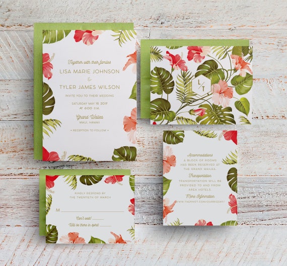 Hawaiian Wedding Invitations 7