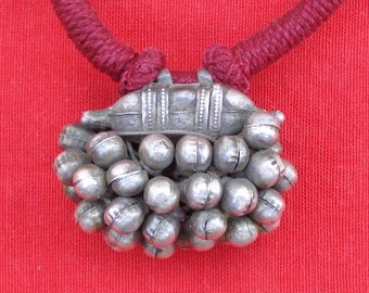 Vintage Antique Ethnic Tribal Old Silver Necklace India