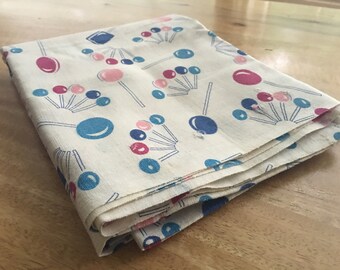 Vintage Feedsack Fabric. Lollipops Novelty Feedsack