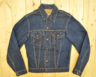 Vintage 1960's LEVIS "BIG E" Type III 71205 0217 Trucker Denim Jean Jacket / Retro Collectible Rare