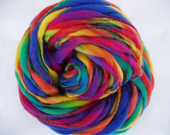 Handspun merino yarn, thick and thin yarn, super bulky yarn,dolls hair,hairfalls,giant knitting,HOGMANAY II,3.5oz/60yds, 100g/55m, 100% wool