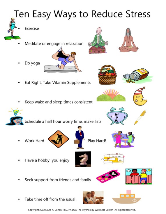 Stress Poster 10 Easy Ways To Reduce Stress   Il 570xN.597743190 Qu1j 