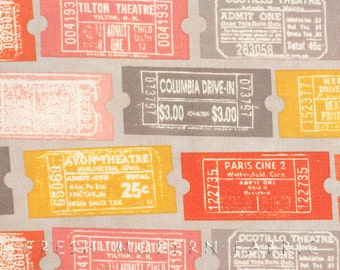 Half Yard 2wenty Thr3e Tickets in Pavement, Eric and Julie Comstock, Cosmo Cricket, Moda Fabrics, 100% Cotton Fabric, 37051 13