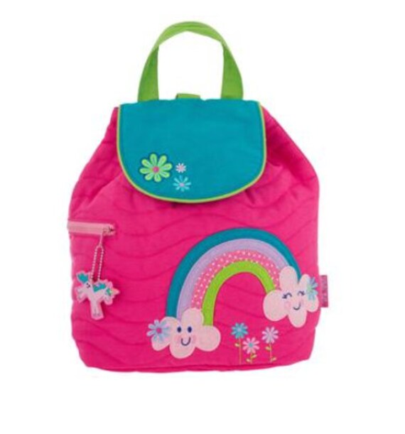 Personalized Stephen Joseph Toddler Quilted RAINBOW Backpack, Monogrammed Kids Backpack, Children's Backpack, Preschool Backpack