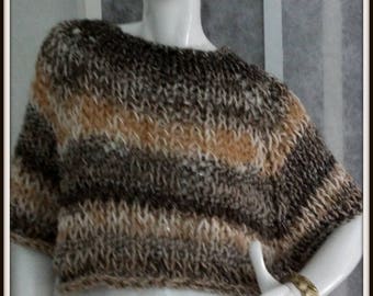 SWEATER WOMANS KNITTED Poncho With Sleeves Arm Cover Shoulder Warmer
