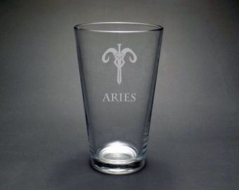 Aries Pint Glass - Astrological Pint Glass