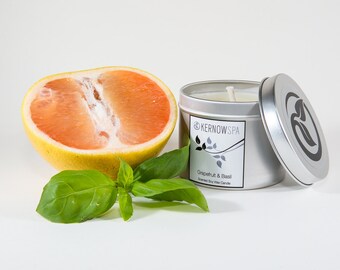 Grapefruit & Basil Scented Candle Tin