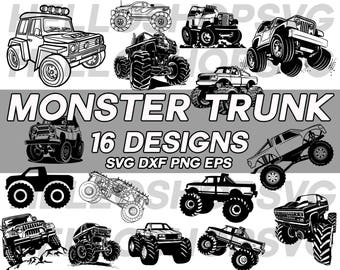 monster truck svg, truck svg, jeep, transport, vehicle, car svg, clipart, decal, stencil, vinyl, cut file, iron on, silhouette