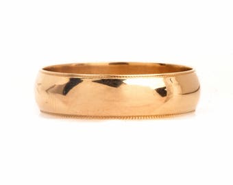 14k Yellow Gold Wedding Band