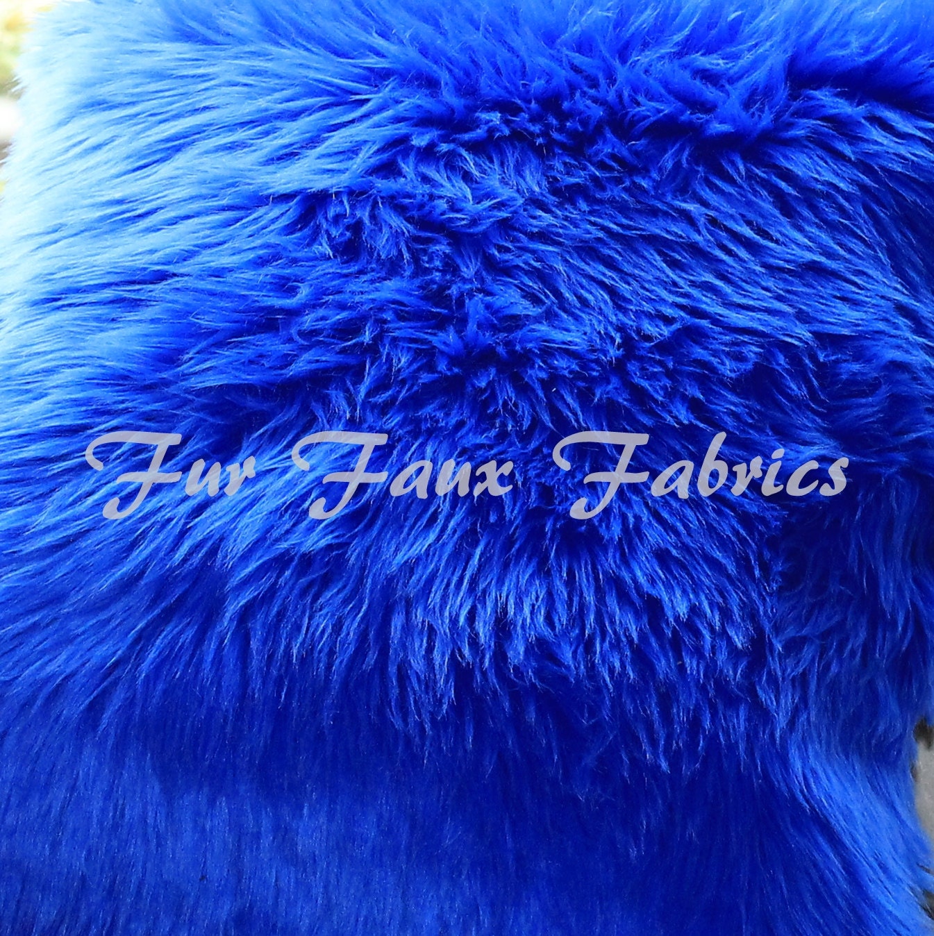 Royal Blue Shag Fur Luxury Shaggy Fur Faux Fabric By The Yard 8759